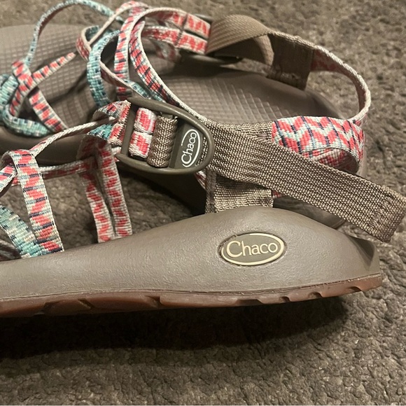 Chaco Women ZX2 Dolman Pine Classic Comfort Sandal blue & pink 10W - Picture 6 of 9